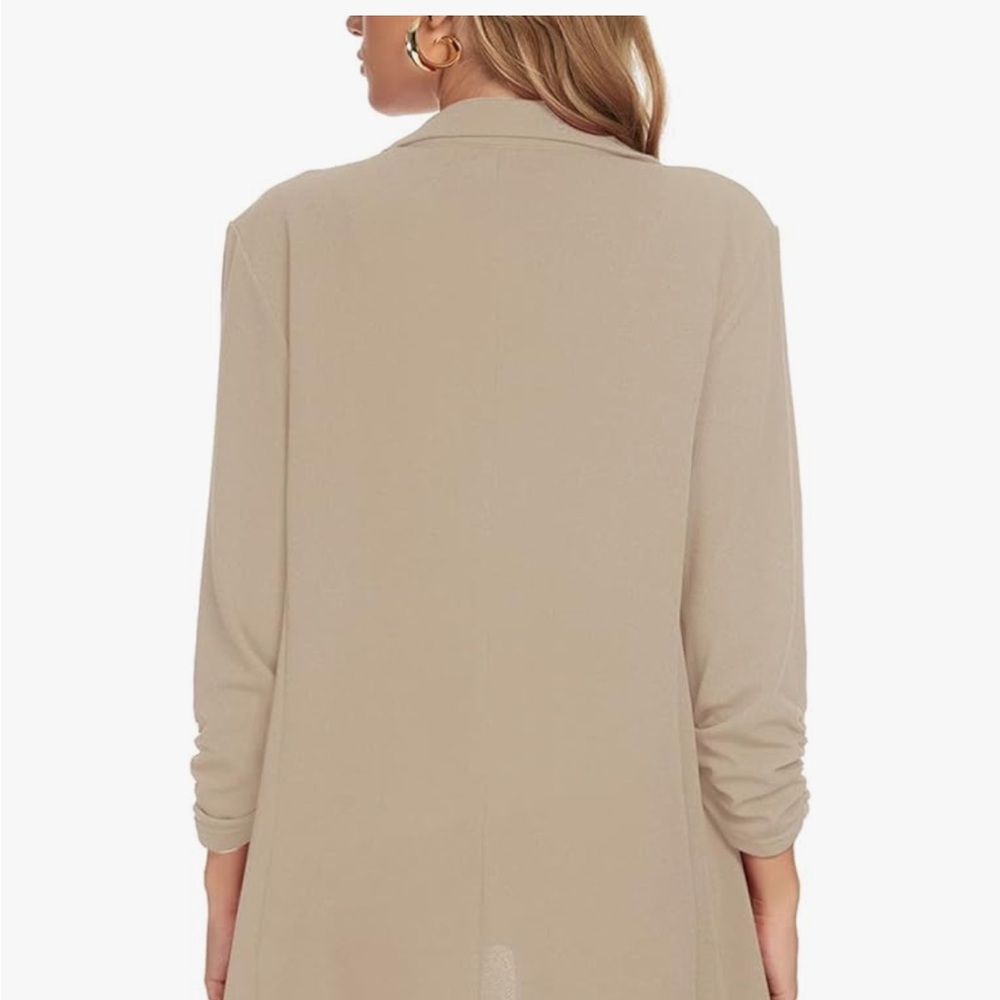 Beige Longline Blazer - Picture 2 of 4